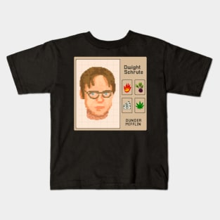 Dwight Schrute pixel Kids T-Shirt